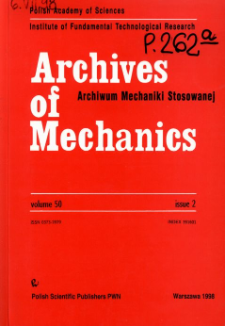 Archives of Mechanics Vol. 50 nr 2 (1998)