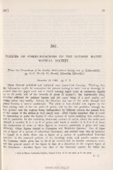 Notices of Communications to the London Mathematical Society