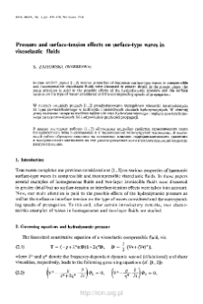 Pressure and surface-tension effects on surface-type waves in viscoelastic fluids