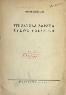 Struktura rasowa Żydów polskich