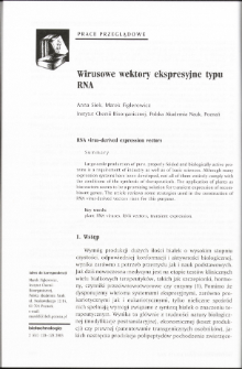 Wirusowe wektory ekspresyjne typu RNA