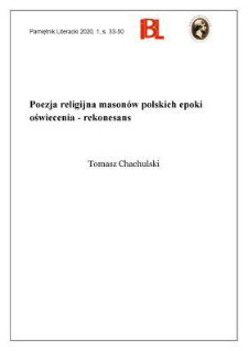 Poezja religijna masonów polskich epoki oświecenia – rekonesans