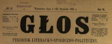 Głos : tygodnik literacko-społeczno-polityczny 1894 N.3