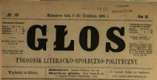 Głos : tygodnik literacko-społeczno-polityczny 1894 N.16