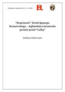 „Kopciuszek” Józefa Ignacego Kraszewskiego – najbardziej warszawska powieść przed „Lalką”