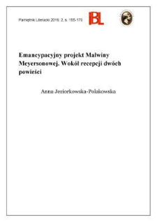 Emancypacyjny projekt Malwiny Meyersonowej. Wokół recepcji dwóch powieści