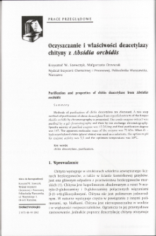 Puriflcation and properties of chitin deacetylase from Absidiaorchidis