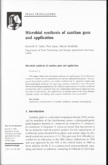 Microbial synthesis of xanthan gum and application