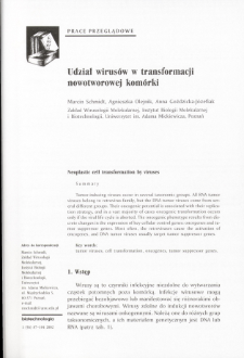 Neoplastic cell transformation by viruses