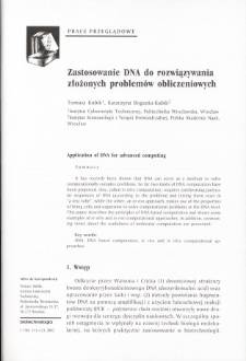 Application of DNA for advanced computing