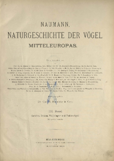 Naumann, Naturgeschichte der Vögel Mitteleuropas. Bd. 3, Lerchen, Stelzen, Waldsänger und Finkenvögel