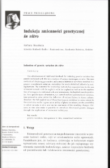 Induction of genetic variation in vitro