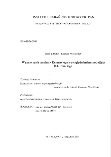 Wyznaczanie mediany Kemeny'ego z uwzględnieniem podejścia D.G.Saariego