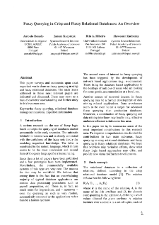 Fuzzy querying in crisp and fuzzy relational databases: an overview