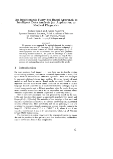 An intuitionistic fuzzy set based on approach to intelligent data analysis (an application to medical diagnoisis)