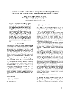 A general collective choice rule in group decision making under fuzzy preferences and fuzzy majority: an OWA operator based approach