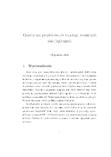 Genetyczne projektowanie topologii rozmytych sieci logicznych