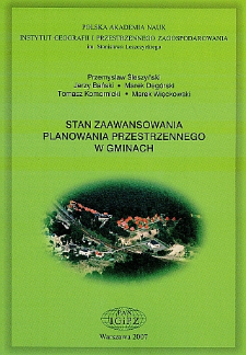 Stan zaawansowania planowania przestrzennego w gminach = Progress of spatial planning in gminas