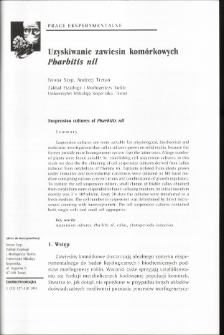 Suspension cultures of Pharbitis nil