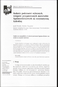 Studies on susceptibility of selected pretreated ligninocellulosic materials on enzymic hydrolysis