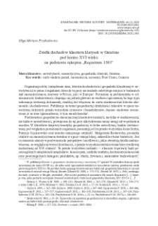 Źródła dochodów klasztoru klarysek w Gnieźnie pod koniec XVI wieku na podstawie rękopisu „Regestrum 1593”