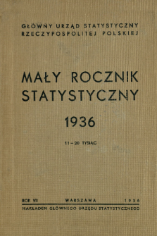 Mały Rocznik Statystyczny R. 7 (1936)