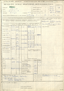 Miesięczny wykaz spostrzeżeń meteorologicznych. Lipiec 1966