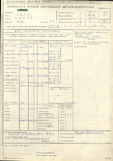 Miesięczny wykaz spostrzeżeń meteorologicznych. Sierpień 1966