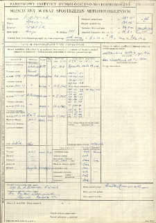 Miesięczny wykaz spostrzeżeń meteorologicznych. Grudzień 1966