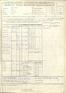 Miesięczny wykaz spostrzeżeń meteorologicznych. Maj 1967