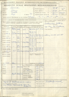 Miesięczny wykaz spostrzeżeń meteorologicznych. Lipiec 1967