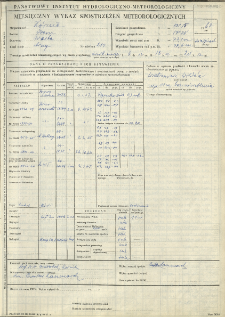 Miesięczny wykaz spostrzeżeń meteorologicznych. Sierpień 1967