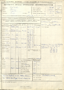 Miesięczny wykaz spostrzeżeń meteorologicznych. Styczeń 1968