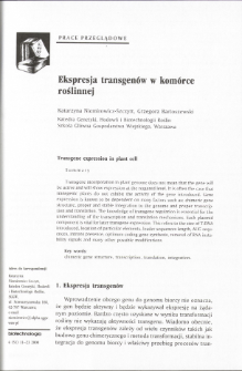 Ekspresja transgenów w komórce roślinnej