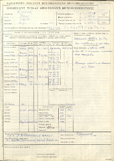 Miesięczny wykaz spostrzeżeń meteorologicznych. Wrzesień 1968