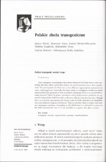 Polish transgenic cereal crops