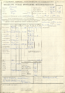 Miesięczny wykaz spostrzeżeń meteorologicznych. Luty 1969