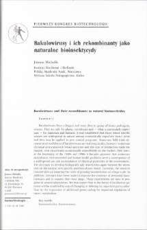 Baculoviruses and their recombinants as natural bioinsecticides