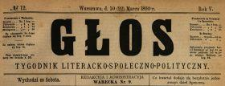 Głos : tygodnik literacko-społeczno-polityczny 1890 N.12