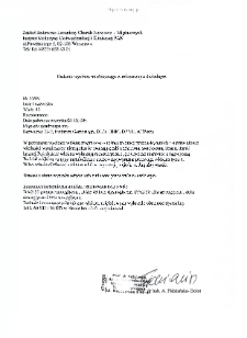 Kartoteka przypadków klinicznych chorób nerwowo-mięśniowych (2009) - opis nr 33/09