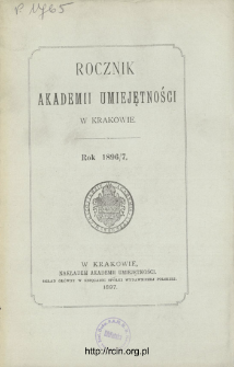 Rocznik Akademii Umiejętności w Krakowie.