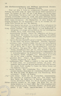 Die Farbenvariationen von Stilbum cyanurum Forster