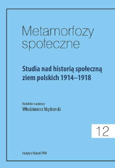 Studia nad historią społeczną ziem polskich 1914-1918, Strony tytułowe, Spis treści