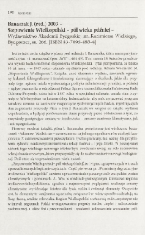 Banaszak J. (red.) 2003 - Stepowienie Wielkopolski - pół wieku później - Wydawnictwo Akademii Bydgoskiej im. Kazimierza Wielkiego, Bydgoszcz, ss. 266. [ISBN 83-7096-483-4]