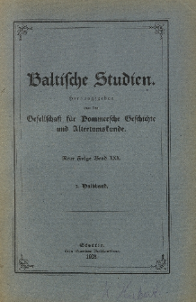 Baltische Studien. Neue Folge Bd. 30, z. 2 (1928)
