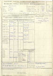 Miesięczny wykaz spostrzeżeń meteorologicznych. Wrzesień 1970