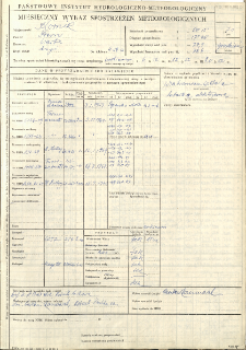 Miesięczny wykaz spostrzeżeń meteorologicznych. Grudzień 1970