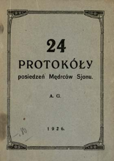 24 protokóły posiedzeń Mędrców Sjonu