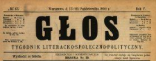 Głos : tygodnik literacko-społeczno-polityczny 1890 N.43