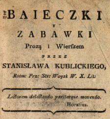 Baieczki Y Zabawki Prozą i Wierszem